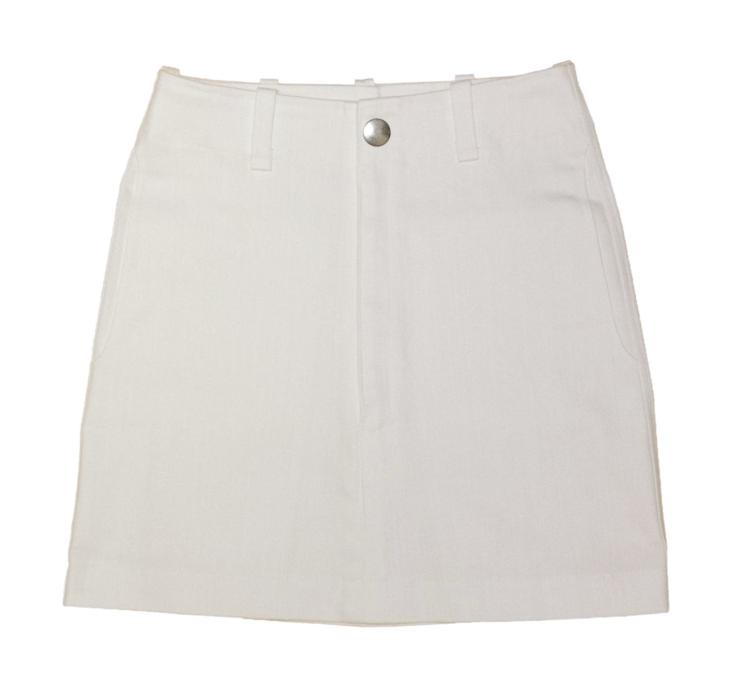 White Stretch Denim Skirt 63
