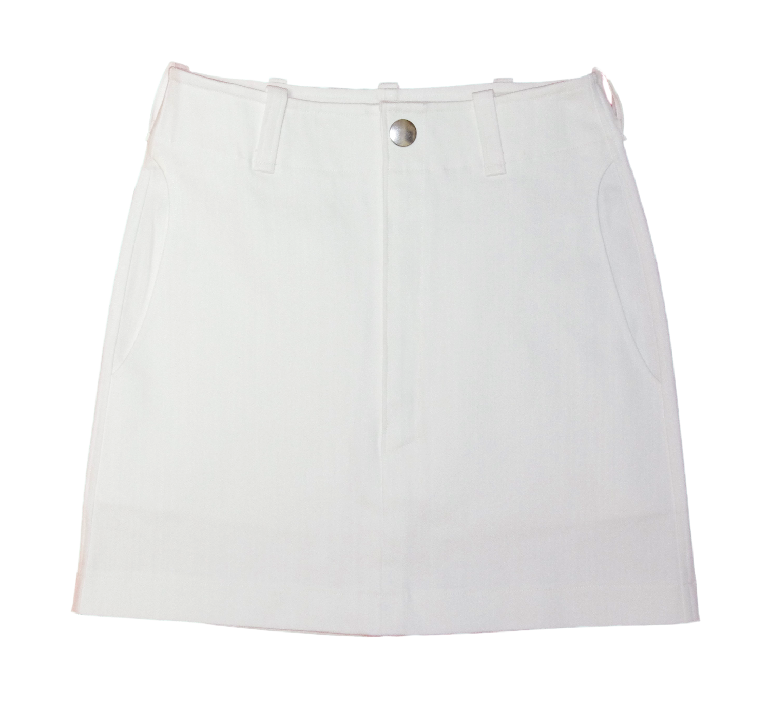 White Stretch Denim Skirt 67