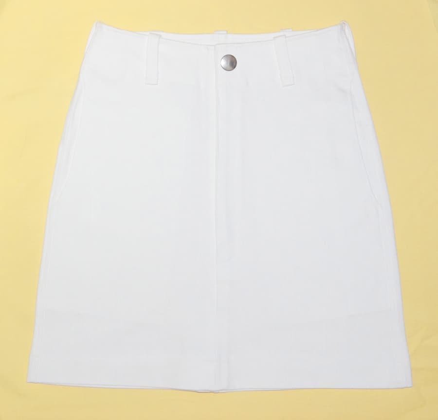 White Stretch Denim Skirt65M