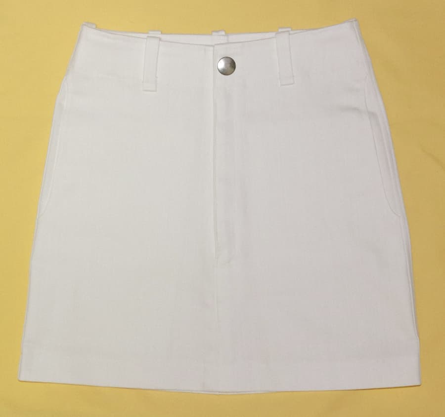 White Stretch Denim Skirt63