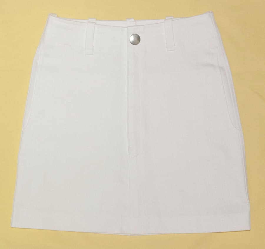 White Stretch Denim Skirt63