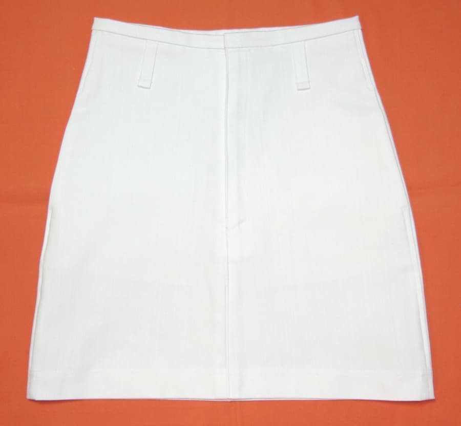 White Stretch Denim Skirt67A