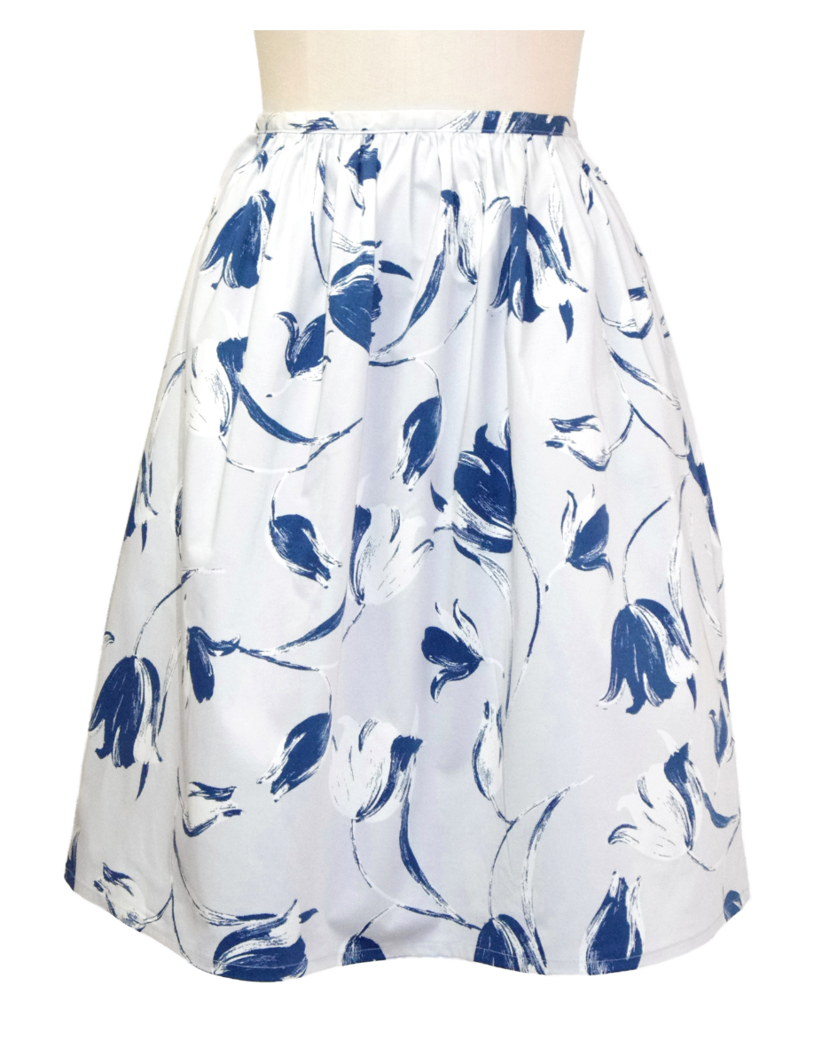 Skirt With Blue Tulip1